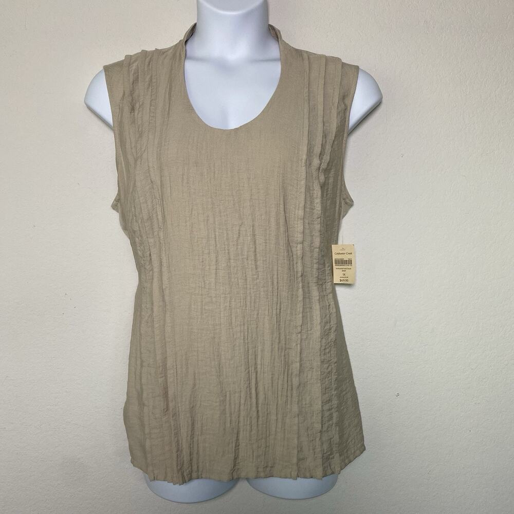 Coldwater Creek Beige Textured Tank Top